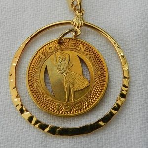 1951 Hawaii  Transit Token Pendant & Chain